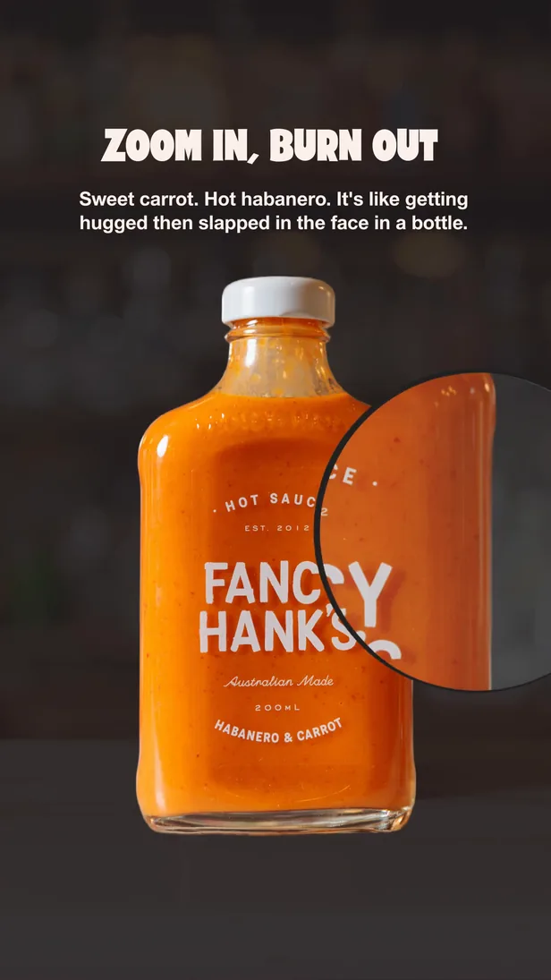Fancy Hanks ad creative